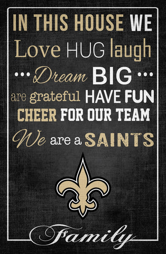 New Orleans Saints In This House Wood Sign - 17