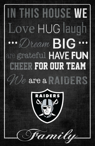Las Vegas Raiders In This House Wood Sign - 17