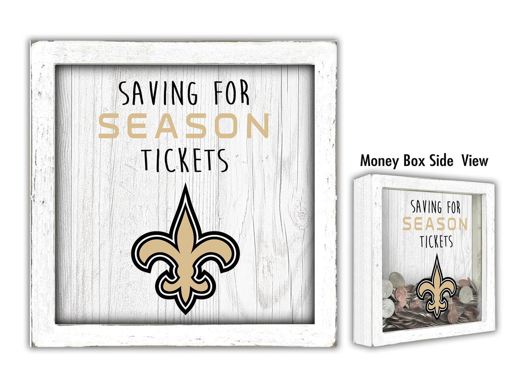New Orleans Saints Saving For Season Tickets Money Box