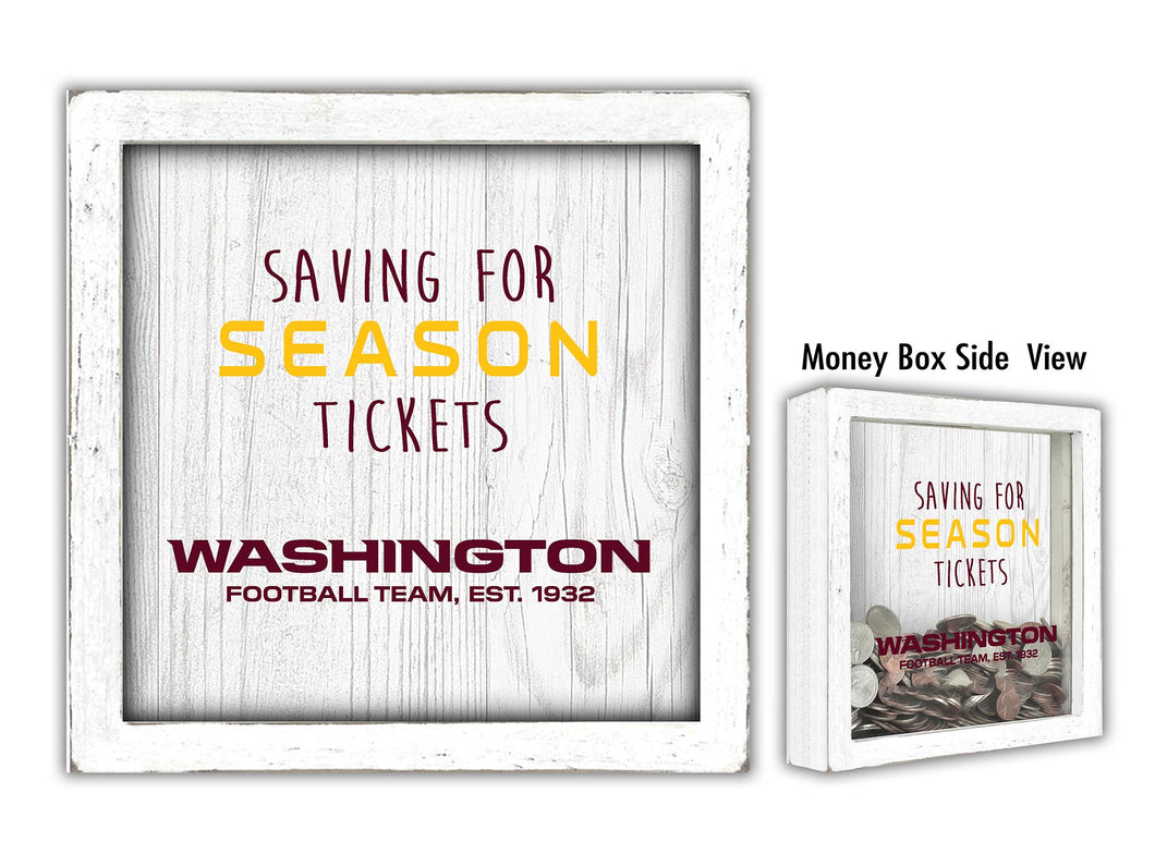 Washington Football Team Saving For Season Tickets Money Box