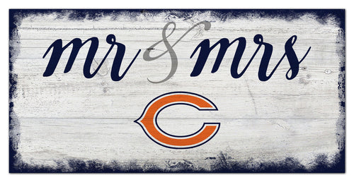 Chicago Bears Mr. & Mrs. Script Wood Sign - 6