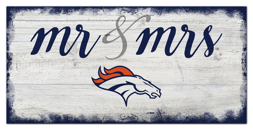 Denver Broncos Mr. & Mrs. Script Wood Sign - 6