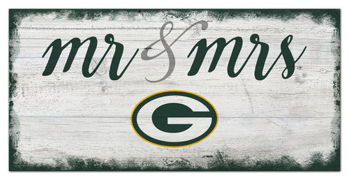 Green Bay Packers Mr. & Mrs. Script Wood Sign - 6