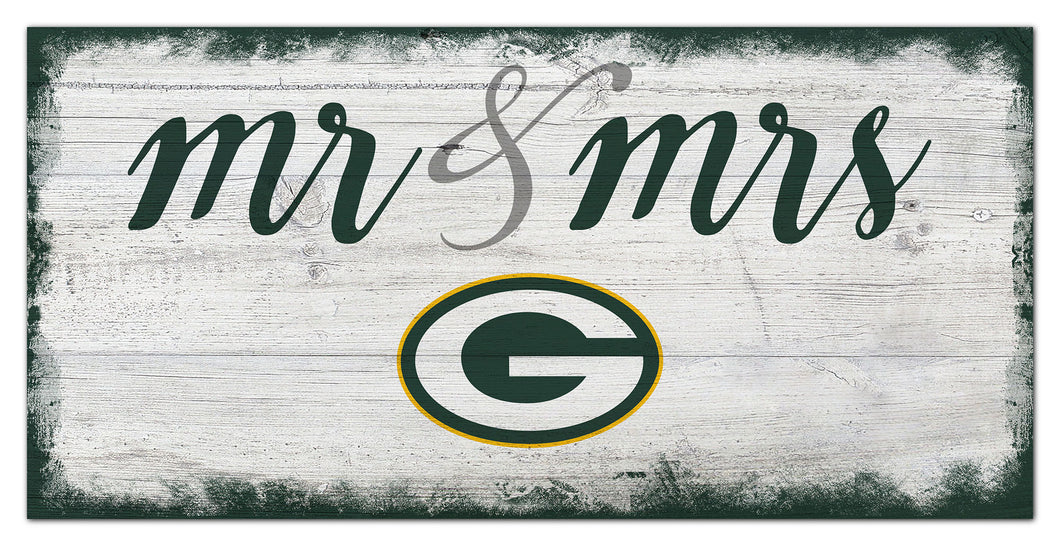 Green Bay Packers Mr. & Mrs. Script Wood Sign - 6