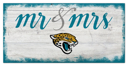 Jacksonville Jaguars Mr. & Mrs. Script Wood Sign - 6