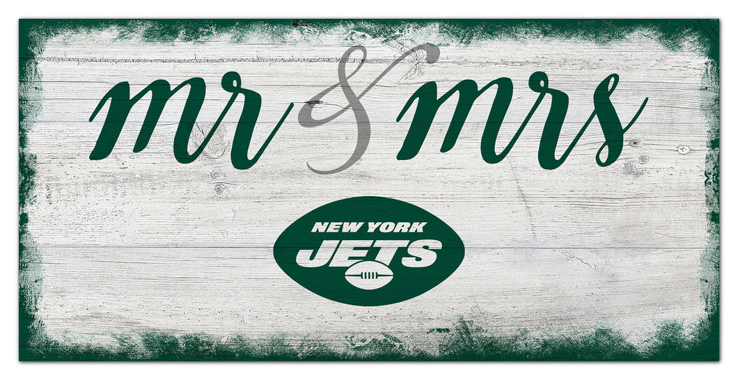 New York Jets Mr. & Mrs. Script Wood Sign - 6