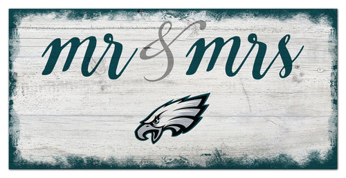 Philadelphia Eagles Mr. & Mrs. Script Wood Sign - 6