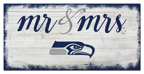 Seattle Seahawks Mr. & Mrs. Script Wood Sign - 6