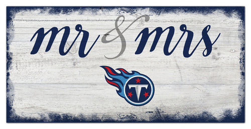 Tennessee Titans Mr. & Mrs. Script Wood Sign - 6