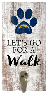 Los Angeles Chargers Leash Holder Sign 6"x12"