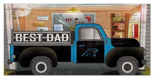 Carolina Panthers Best Dad Truck Sign - 6"x12"