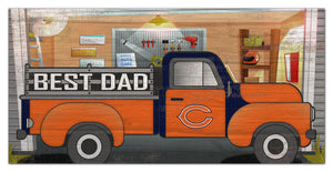 Chicago Bears Best Dad Truck Sign - 6"x12"