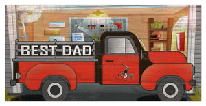 Cleveland Browns Best Dad Truck Sign - 6"x12"