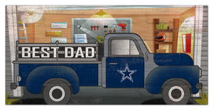 Dallas Cowboys Best Dad Truck Sign - 6"x12"