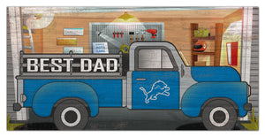 Detroit Lions Best Dad Truck Sign - 6"x12"