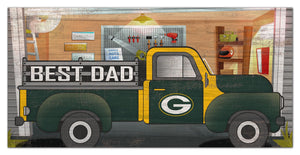 Green Bay Packers Best Dad Truck Sign - 6"x12"