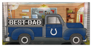 Indianapolis Colts Best Dad Truck Sign - 6"x12"