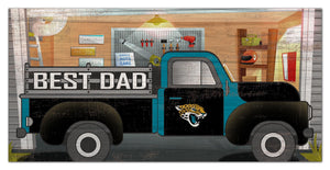 Jacksonville Jaguars Best Dad Truck Sign - 6"x12"
