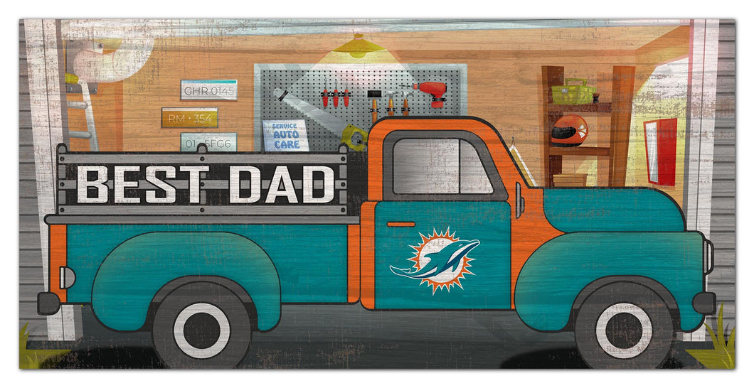 Miami Dolphins Best Dad Truck Sign - 6