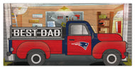 New England Patriots Best Dad Truck Sign - 6"x12"