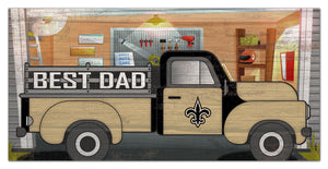 New Orleans Saints Best Dad Truck Sign - 6"x12"