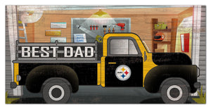 Pittsburgh Steelers Best Dad Truck Sign - 6"x12"