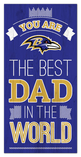 Baltimore Ravens Best Dad Wood Sign - 6