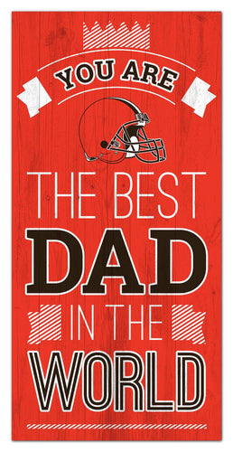 Cleveland Browns Best Dad Wood Sign - 6