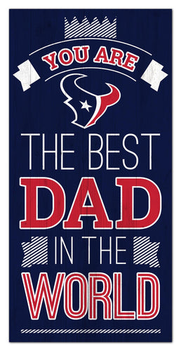 Houston Texans Best Dad Wood Sign - 6