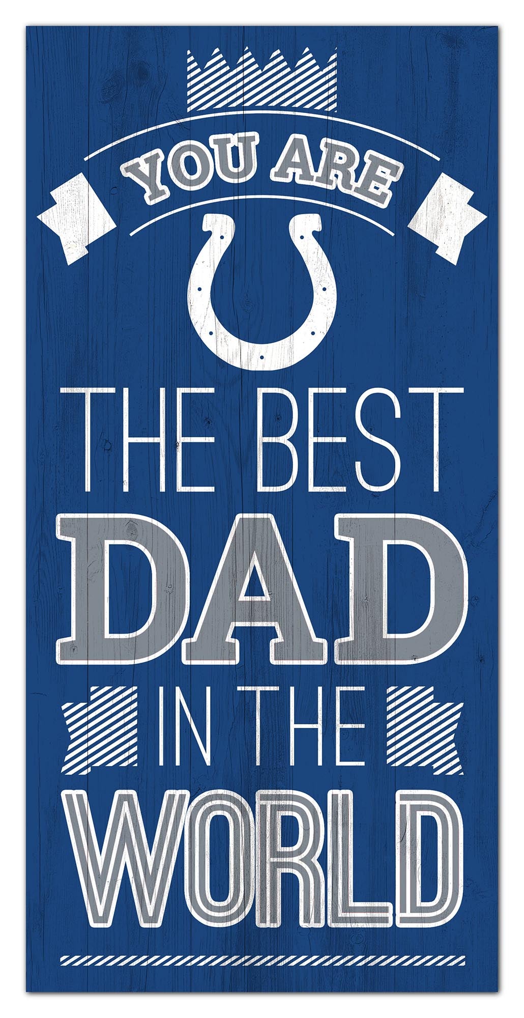 Indianapolis Colts Best Dad Wood Sign - 6