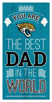 Jacksonville Jaguars Best Dad Wood Sign - 6