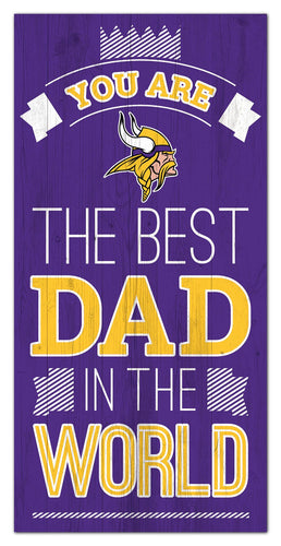 Minnesota Vikings Best Dad Wood Sign - 6