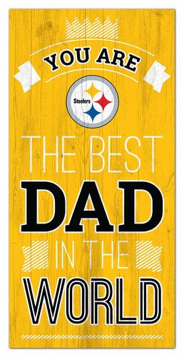 Pittsburgh Steelers Best Dad Wood Sign - 6