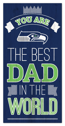 Seattle Seahawks Best Dad Wood Sign - 6