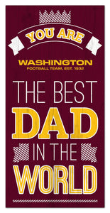 Washington Football Team Best Dad Wood Sign - 6"x12"