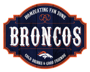 Denver Broncos Homegating Wood Tavern Sign -12"