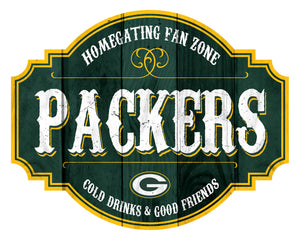 Packers Heritage Logo Round Wood Sign