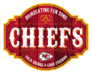 Kansas City Chiefs Homegating Wood Tavern Sign -12"
