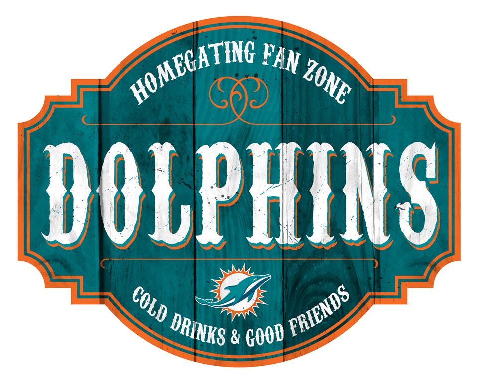 Miami Dolphins Homegating Wood Tavern Sign -12