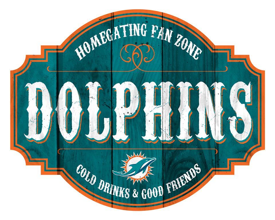 Miami Dolphins Homegating Wood Tavern Sign -24