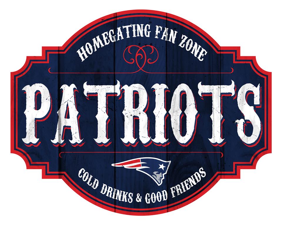 New England Patriots Homegating Wood Tavern Sign -12