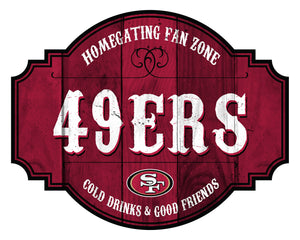 San Francisco 49ers Homegating Wood Tavern Sign -12"