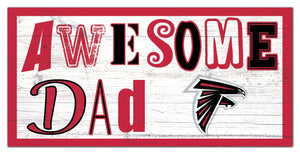Atlanta Falcons Awesome Dad Wood Sign - 6"x12"