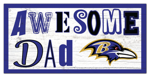 Baltimore Ravens Awesome Dad Wood Sign - 6