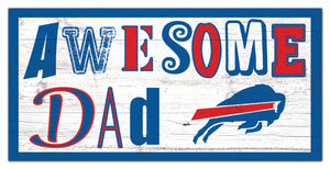 Buffalo Bills Awesome Dad Wood Sign - 6"x12"
