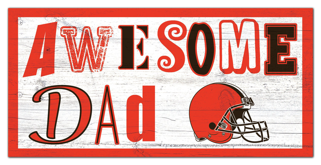 Cleveland Browns Awesome Dad Wood Sign - 6