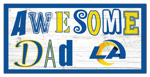 Los Angeles Rams Awesome Dad Wood Sign - 6