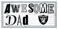 Las Vegas Raiders Awesome Dad Wood Sign - 6"x12"