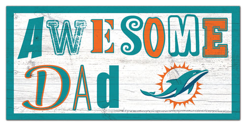 Miami Dolphins Awesome Dad Wood Sign - 6