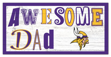 Minnesota Vikings Awesome Dad Wood Sign - 6